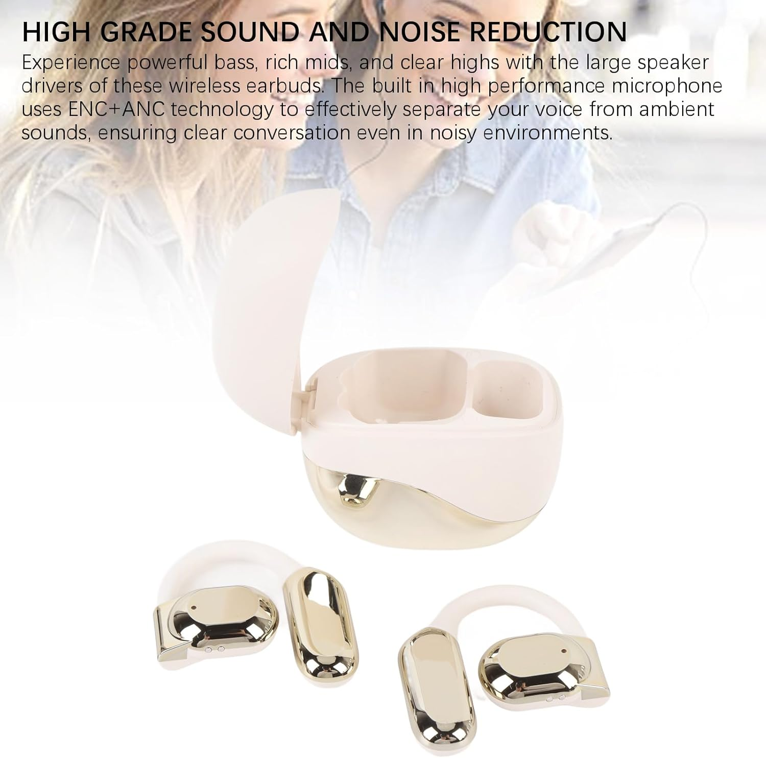 Translation Earbuds Real Tim144 Languages and Accents, AI Language Translation Earbuds, Two Way Real Time Translation Device with Bluetooth and APP, Language Translator Earbuds image number 1