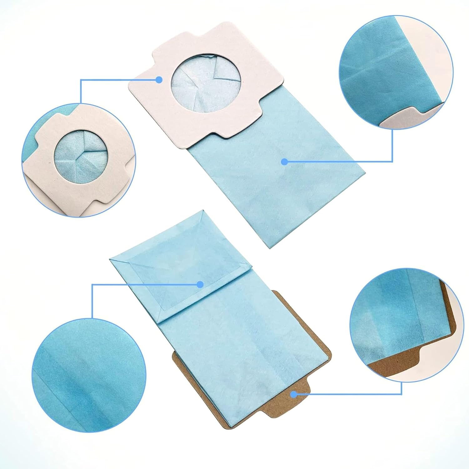 12 X Vacuum Cleaner Bags, for Makita Werkzeug Gmbh Paper Filter for Makita CL072D, CL102D, CL105D, CL107D, CL121D, CL142FD, CL182FD, CL184D, CL282FD, 4093D, 4073D, 4072D, 4076D (1. 2) image number 6
