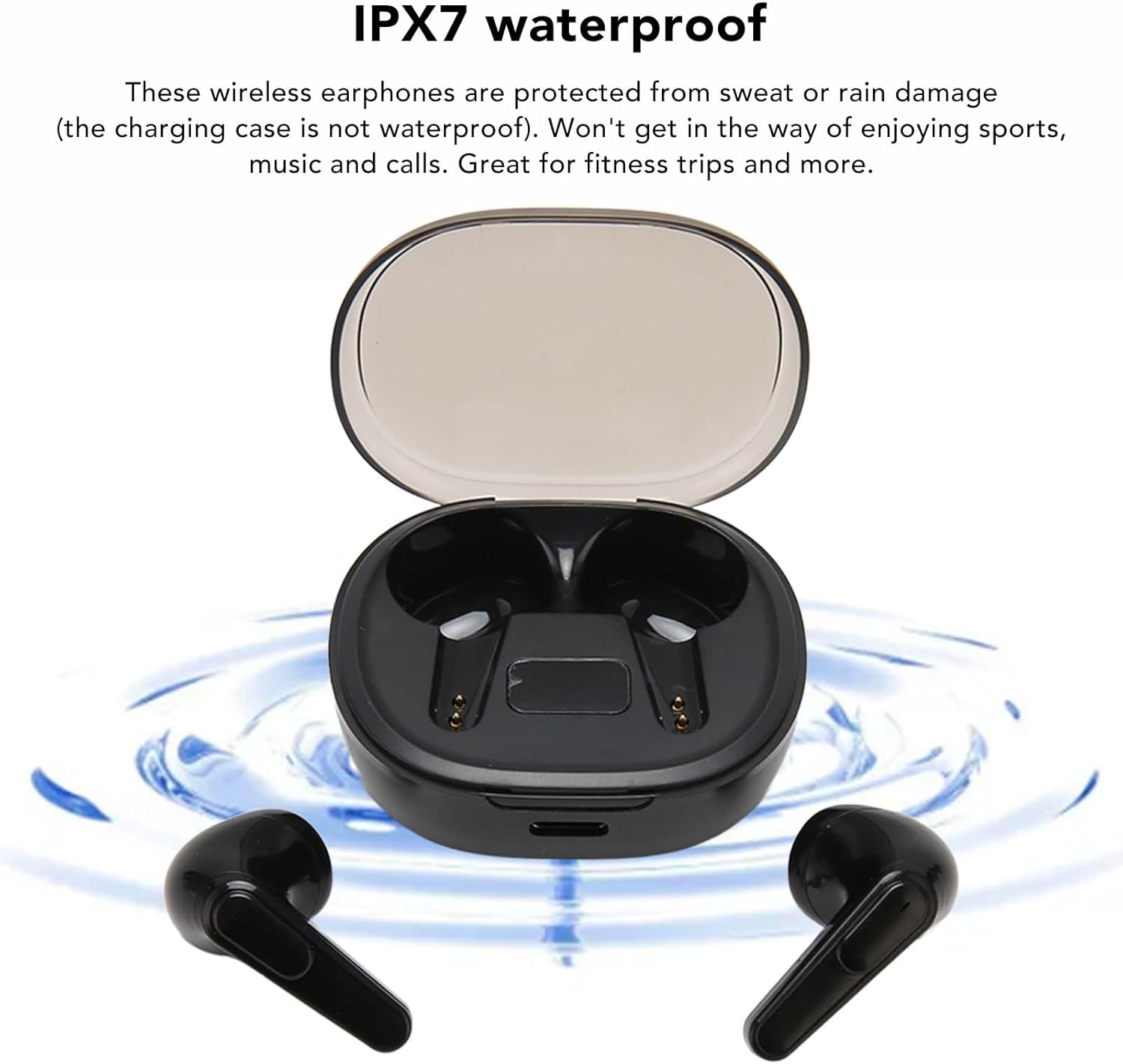 Generic Earphones, 5.3, IPX7, Waterproof, Wireless, with 400 Mah Charging Case, 10 Meters Stable Transmission, Generic2G8Hr9Eaw5 image number 4