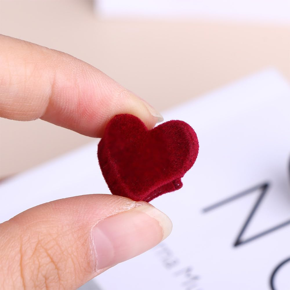 Leadigol Women Hair Accessories Retro Girls Korean Style Hairpin Love Shape Daily Temperament Velvet Hair Clip Fashion Design image number 1