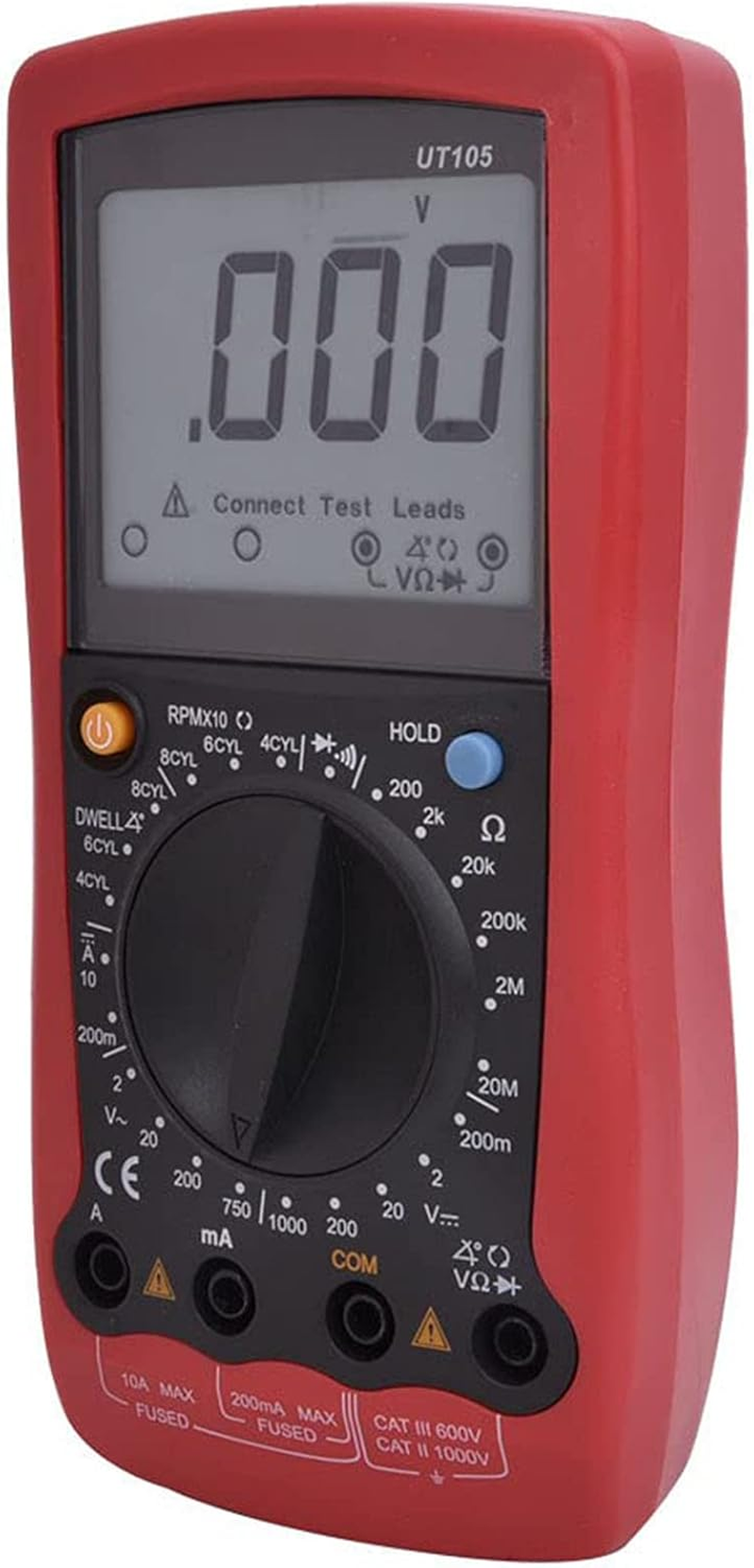 UT105 LCD Display Digital Multimeter Handheld Multimeters Voltage Current Resistance Test Tool for Car image number 1