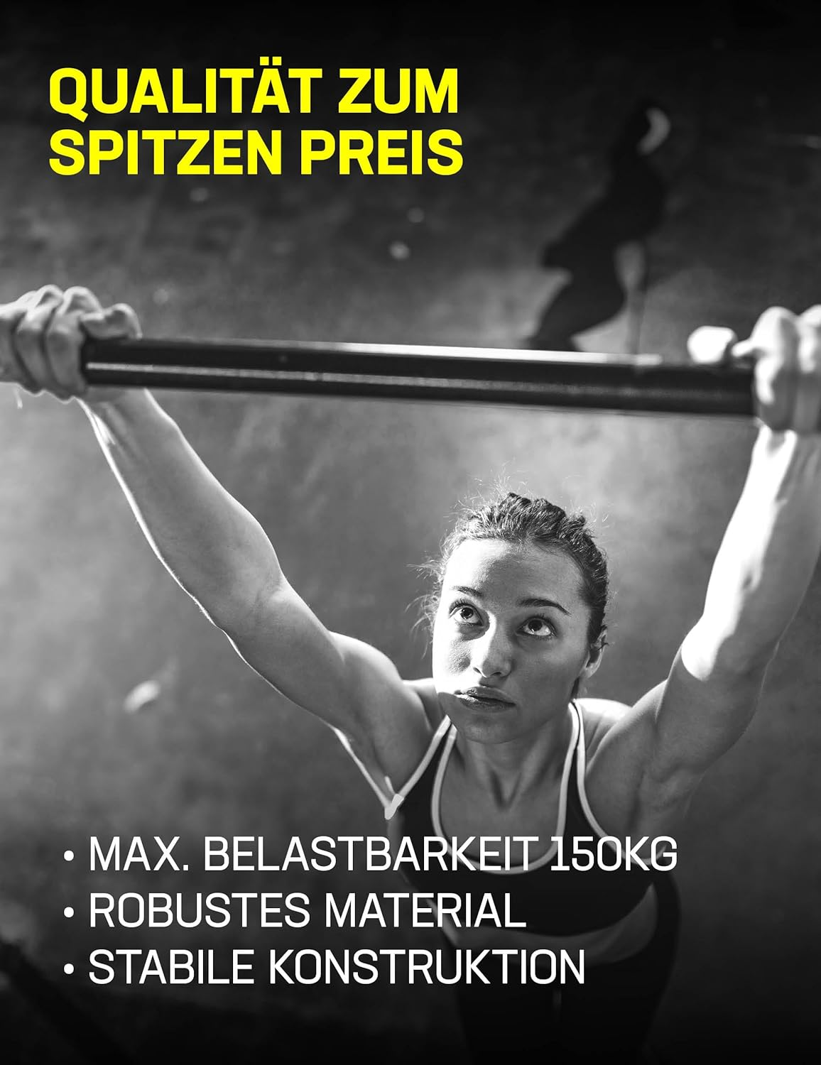 SPORTINATOR&reg; Pull-Up Bar for Clamping in the Door Frame, for Your Home Gym. Length 60-102 Cm, Compact, Safe and Quick without Drilling, Load up to 150 Kg