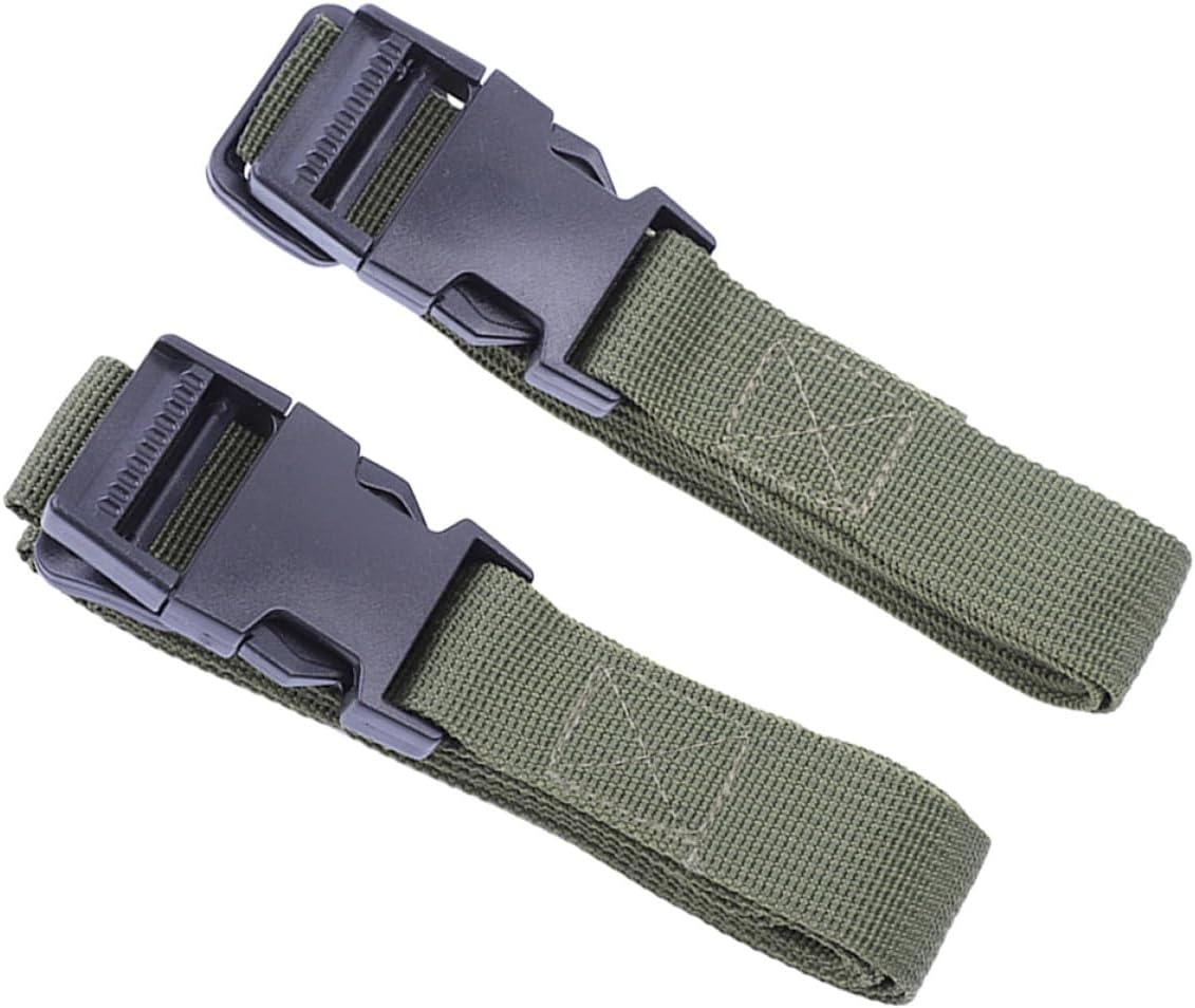 CIMAXIC 2Pcs Military Green Tie down Straps with Buckle for Camping and Outdoor Gear Nylon Lashing Straps for Backpacks Luggage Fastening Belt for Secure Cargo and Travel image number 3