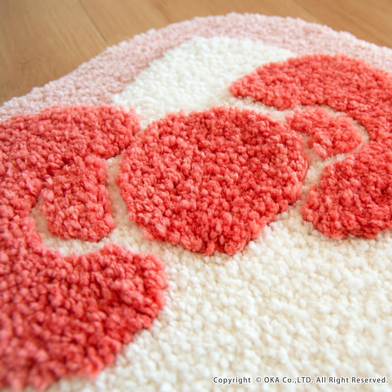 OKA Sanrio Characters Washable Mat, Approx. 17.7 X 21.7 Inches (45 X 55 Cm), Red (Kitty) (Sanrio Hello Kitty Cute Character) image number 5