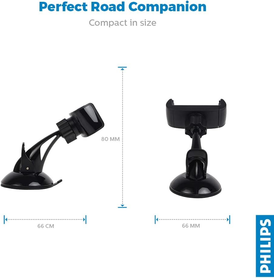 Philips DLK2411SB/97 Car Mobile Phone Holder for Smartphone, GPS, Phablet - Black image number 6