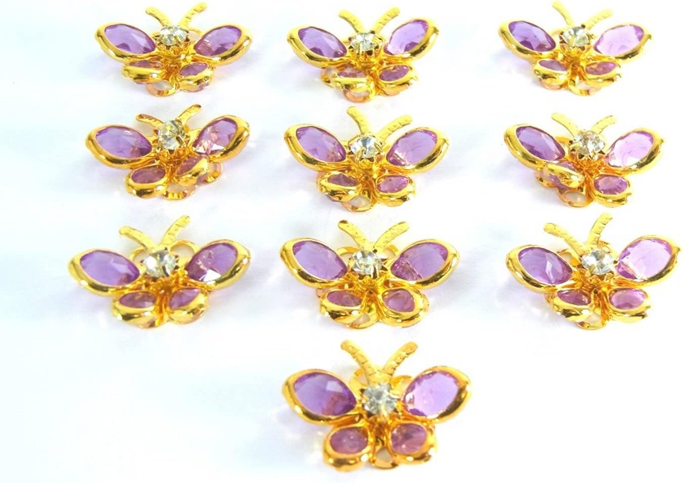 Camellia Parts SA-P858 Pink Butterfly Set of 10, 0.9 X 0.7 Inches (22 X 17 Mm) image number 5