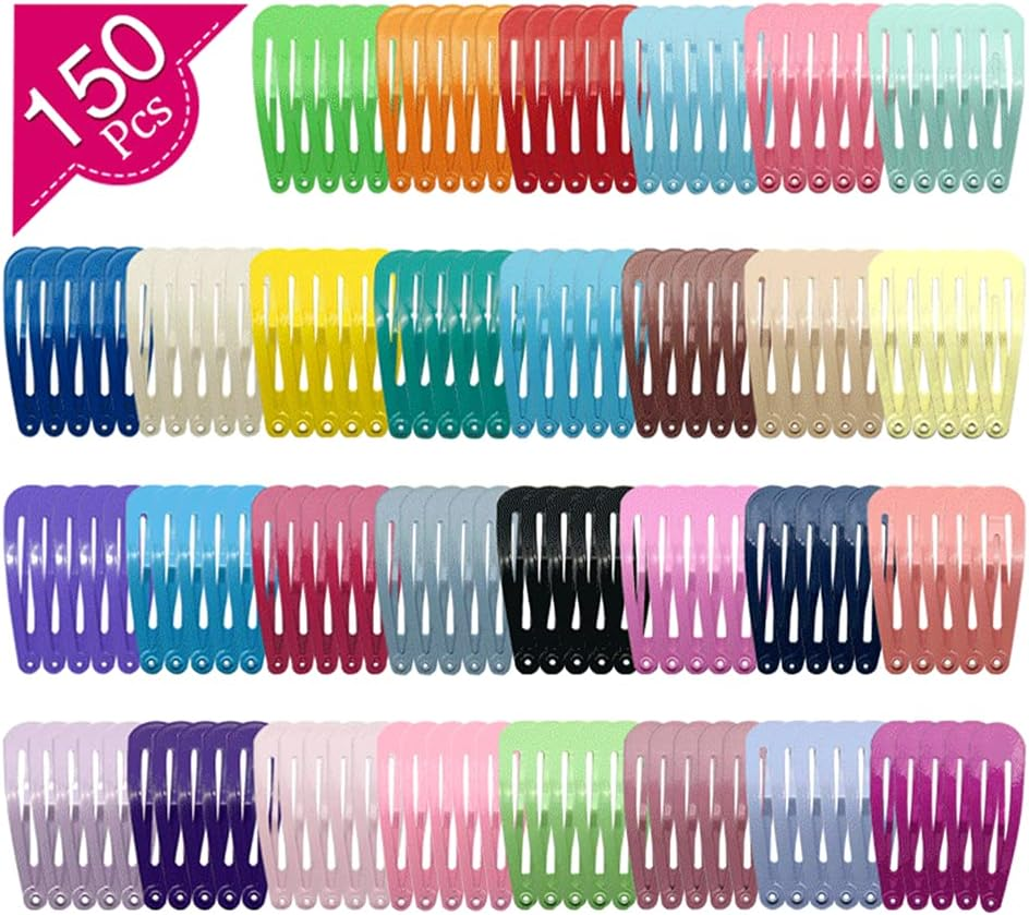 Volksrose Girls Cute BB Clip,150Pcs/Set 5Cm Mixed 30 Colors,Metal Snap Hair Clips,Lovely Kids Barrettes,Girls Hair Clip,Women Hair Accessories image number 4