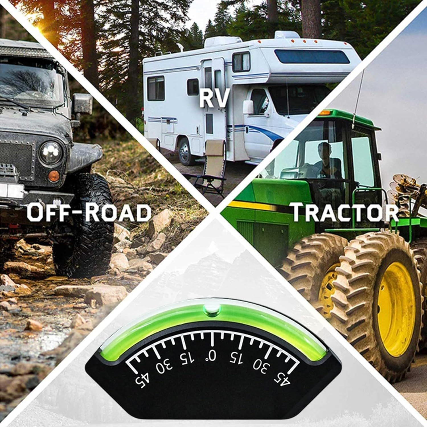 Trailer Level | Car Inclinometer Gauge Leveler for Rv,Inclinometer Leveler Waterproof Leveling Tool for Vehicles Boats Trucks Drivers Enthusiasts Adventurers Camping Campground image number 2