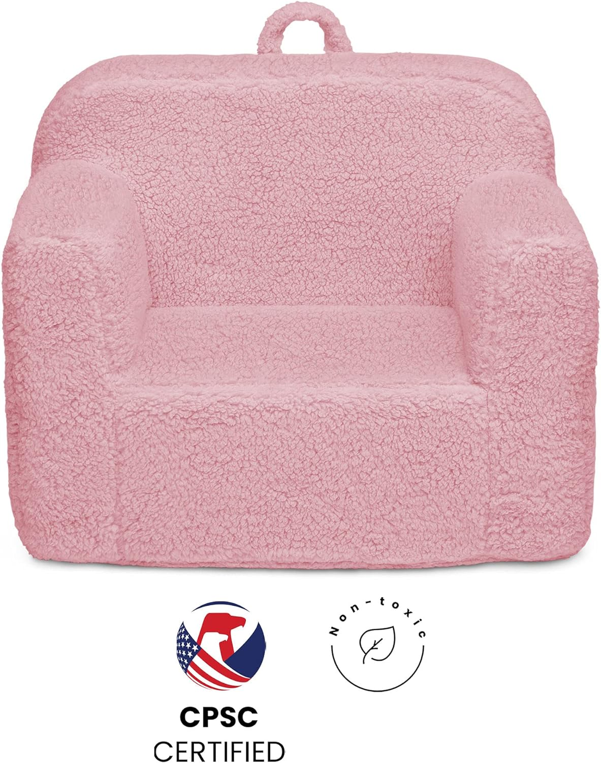 Delta Children Cozee Sherpa Chair, Pink