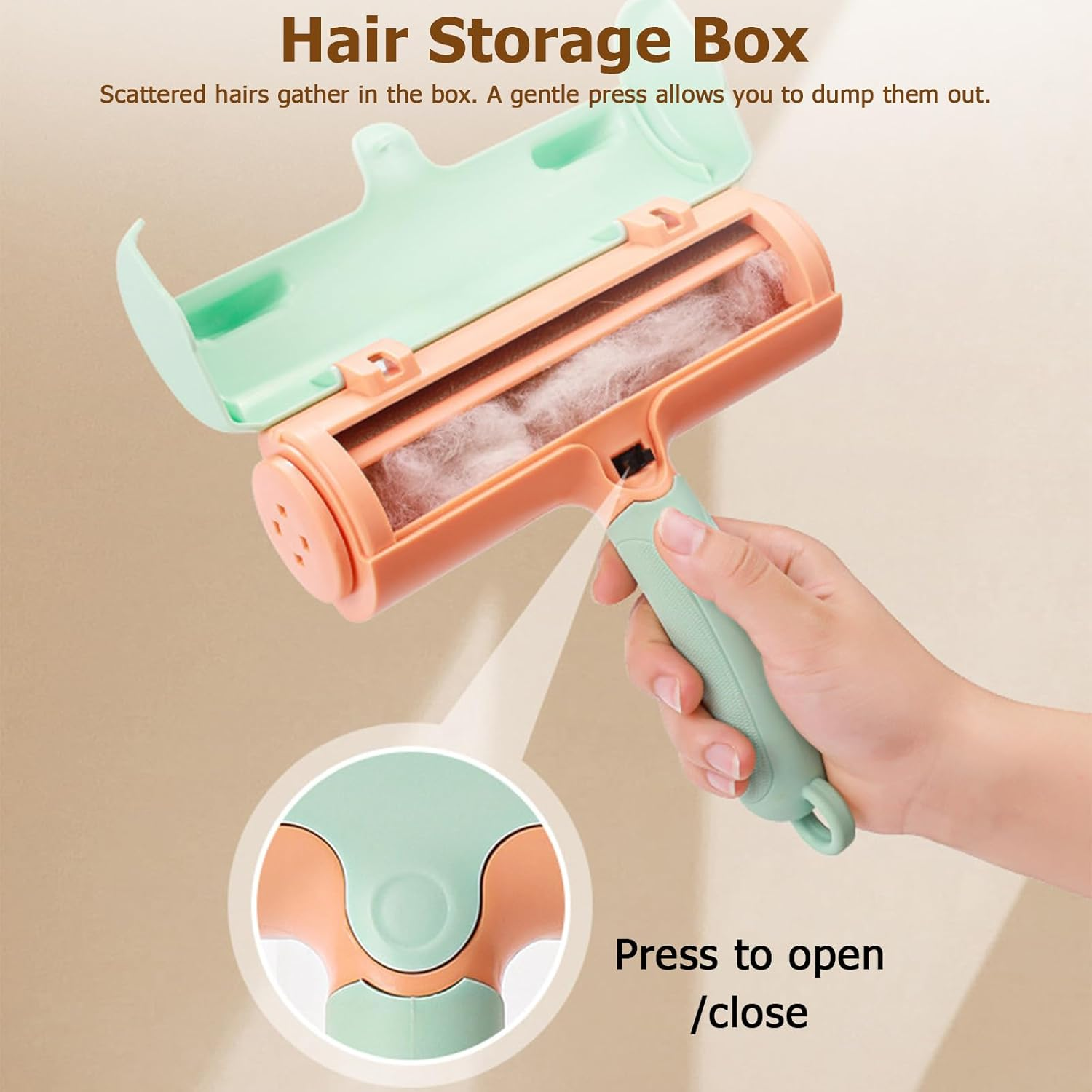 Pet Hair Remover Roller - Cat Hair Remover Brush Roller, Dog Fur Catcher, Reusable Self-Cleaning for Furniture, Laundry, Bedding, Carpet, Car Detailing, Clothes (Ear Model) image number 2