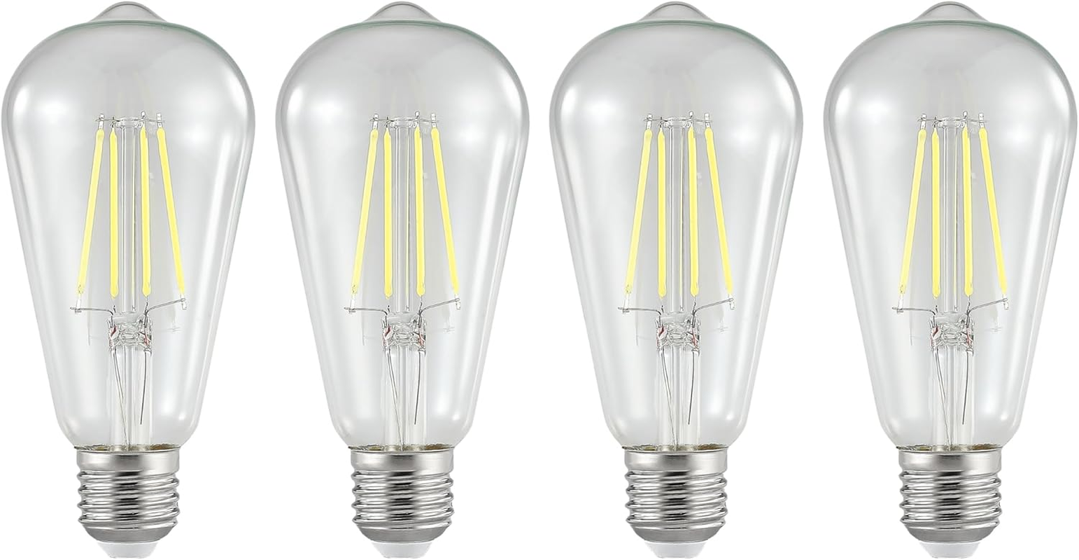 Modura ST64 Vintage Edison Style Filament LED Light Globe Edison Bulb E27 Base 8W 6000K Daylight Non-Dimmable SAA (4) image number 1