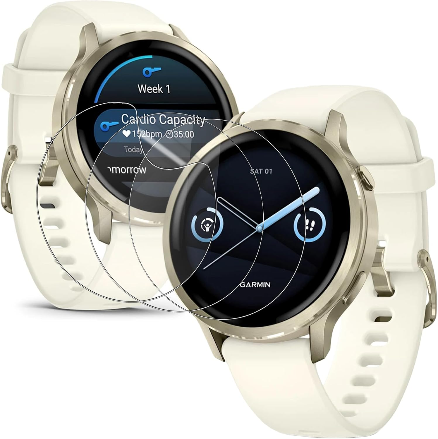 3 Pack Screen Protector for Garmin Venu 4 41Mm, Electro-Weideworld Self-Healing & Bubble Free HD Clear Soft TPU Protective Film for Garmin Venu 4 41Mm[Sensitive Touch] image number 4