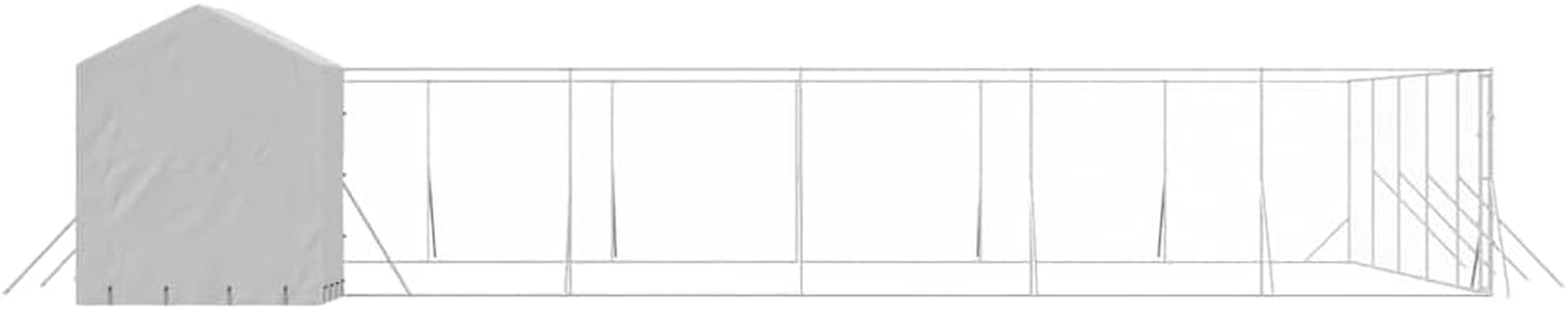 Outdoor Dog Kennel with Roof 12X12X2.5 M Galvanised Steel Pet Shelter Enclosure image number 6