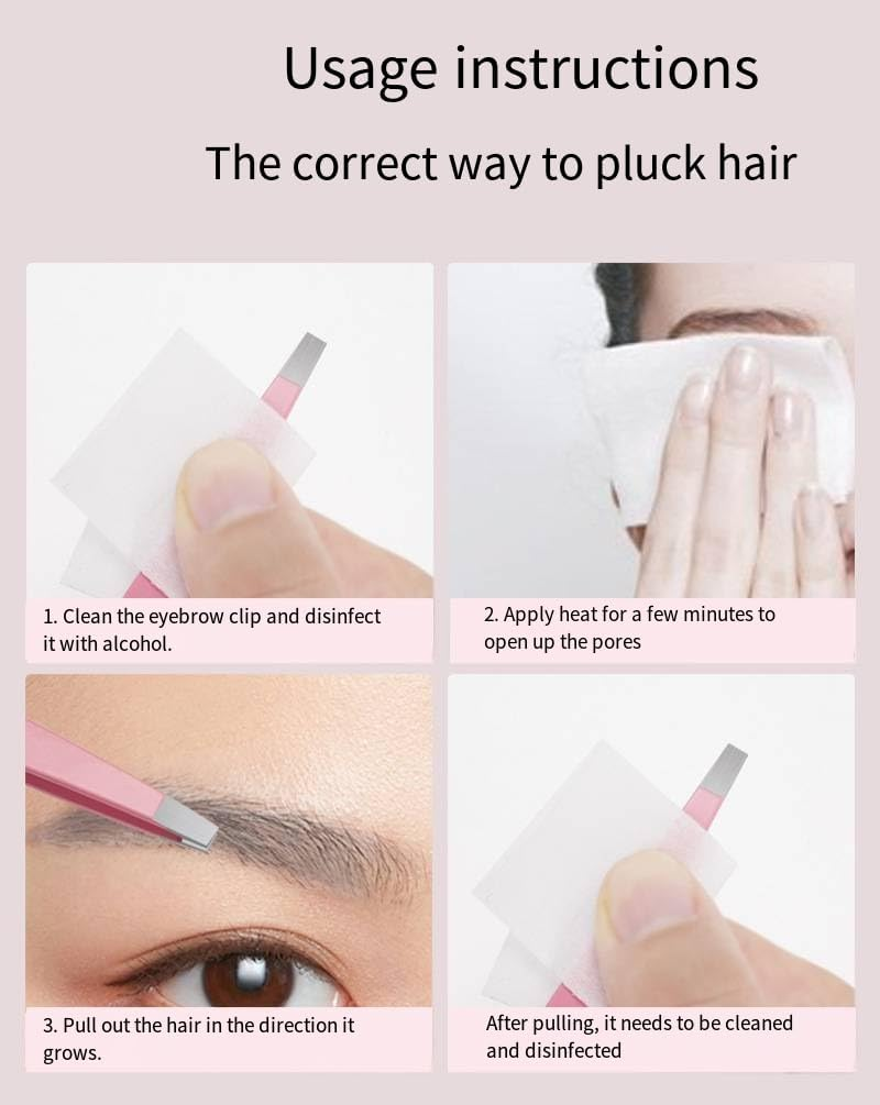 HIGHROCK 6Pcs Eyebrow Tweezers Set, Stainless Steel Slant and Pointed Tips, Small Scissors and Brush， Precision Hair Removal Tools image number 6