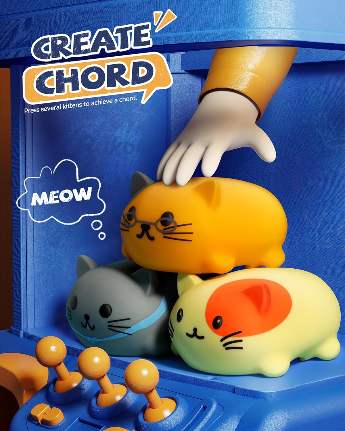 Ruko Musical Cat/Kittens Piano Keyboards with Cute Meow Tone, Touch Play Music Scale, Fun Robot Toy for Kids/Adults, Boys & Girls Age 3 4 5 6 7 8 9, Educational Instrument (8Pcs) image number 6