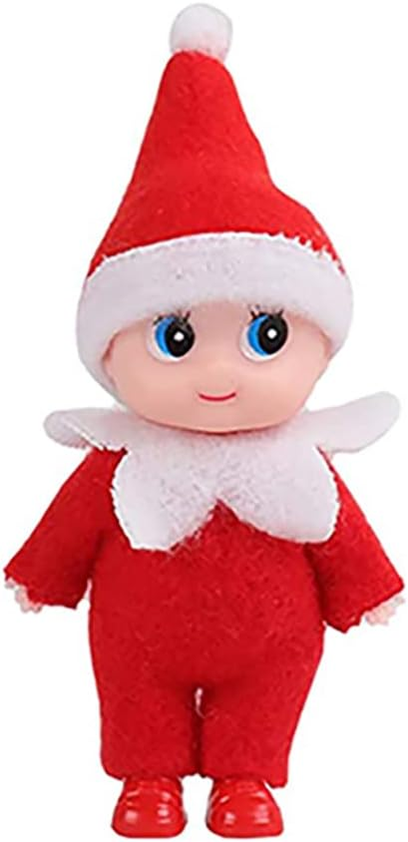 JHBEMAXS 2 PCS Mini Baby Elf Twins Kindness Elves Craft Set Shelf Decoration Tiny Dolls for Girls Boys Kids Adults (Pack of 2 Pieces Red)