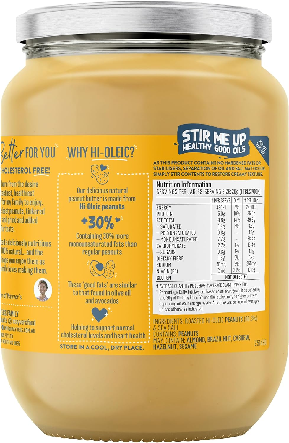 Mayver'S Smooth Peanut Butter 750 G image number 2