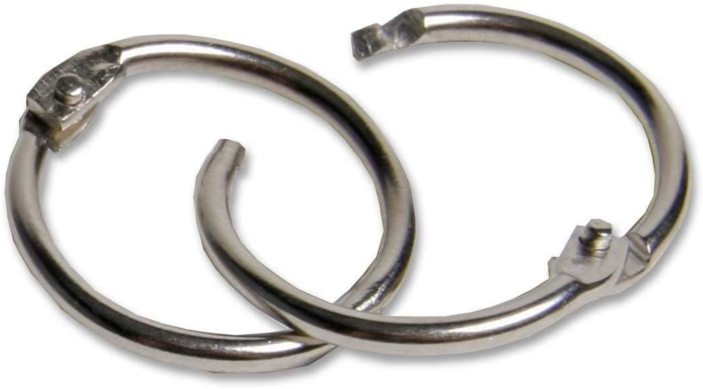 Charles Leonard Multipurpose Loose Leaf Book Rings with Snap Closure, 3&rdquo; Diameter, 10-Rings, Silver (R79) - 100/Box, 0.50 Inch Diameter image number 4