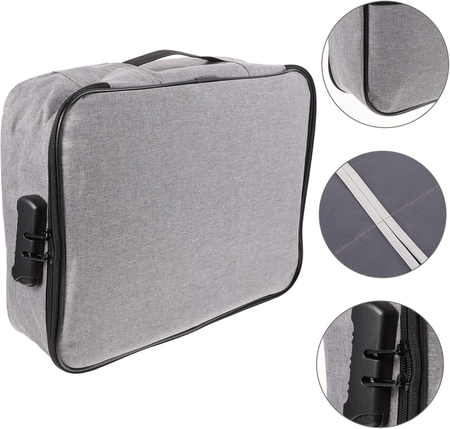 LIFKOME Id Storage Bag Multifunction File Storage Compact Certificates Organizer Lock