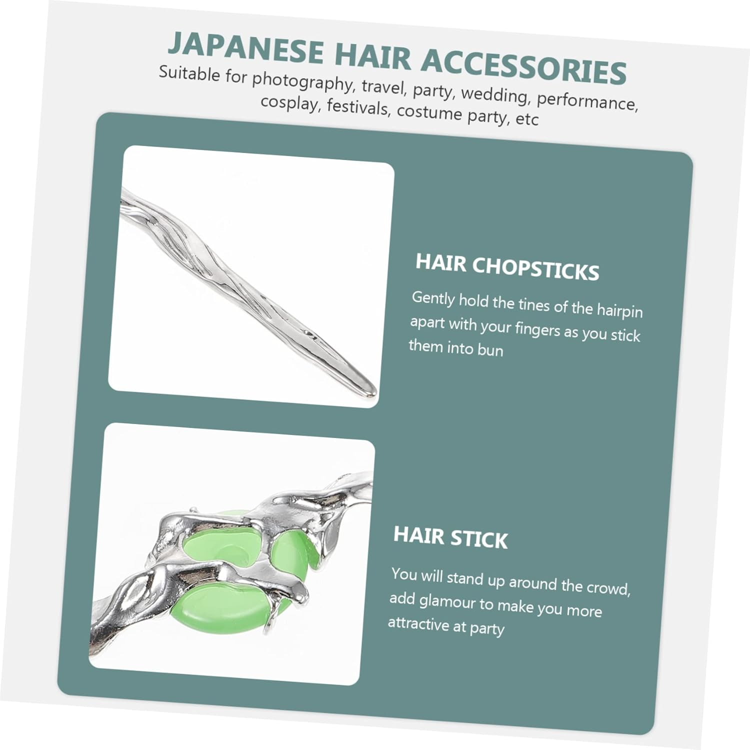 Chinese Hair Stick Vintage Alloy Hairpin Headdress Hair Chopsticks Women and Daily Styling image number 2