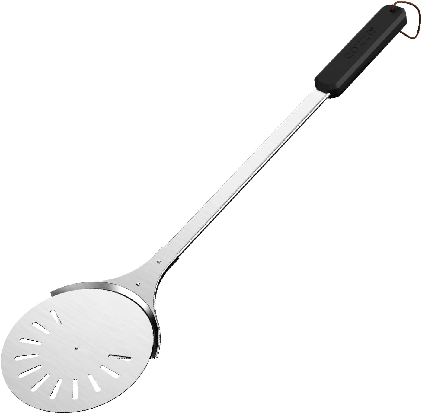 COZZE Pizza Peel &ndash; Rotating Pizza Paddle with Long Handle, Stainless Steel Pizza Spatula Paddle, Pizza Turning Peel for Ovens and Bbqs image number 1