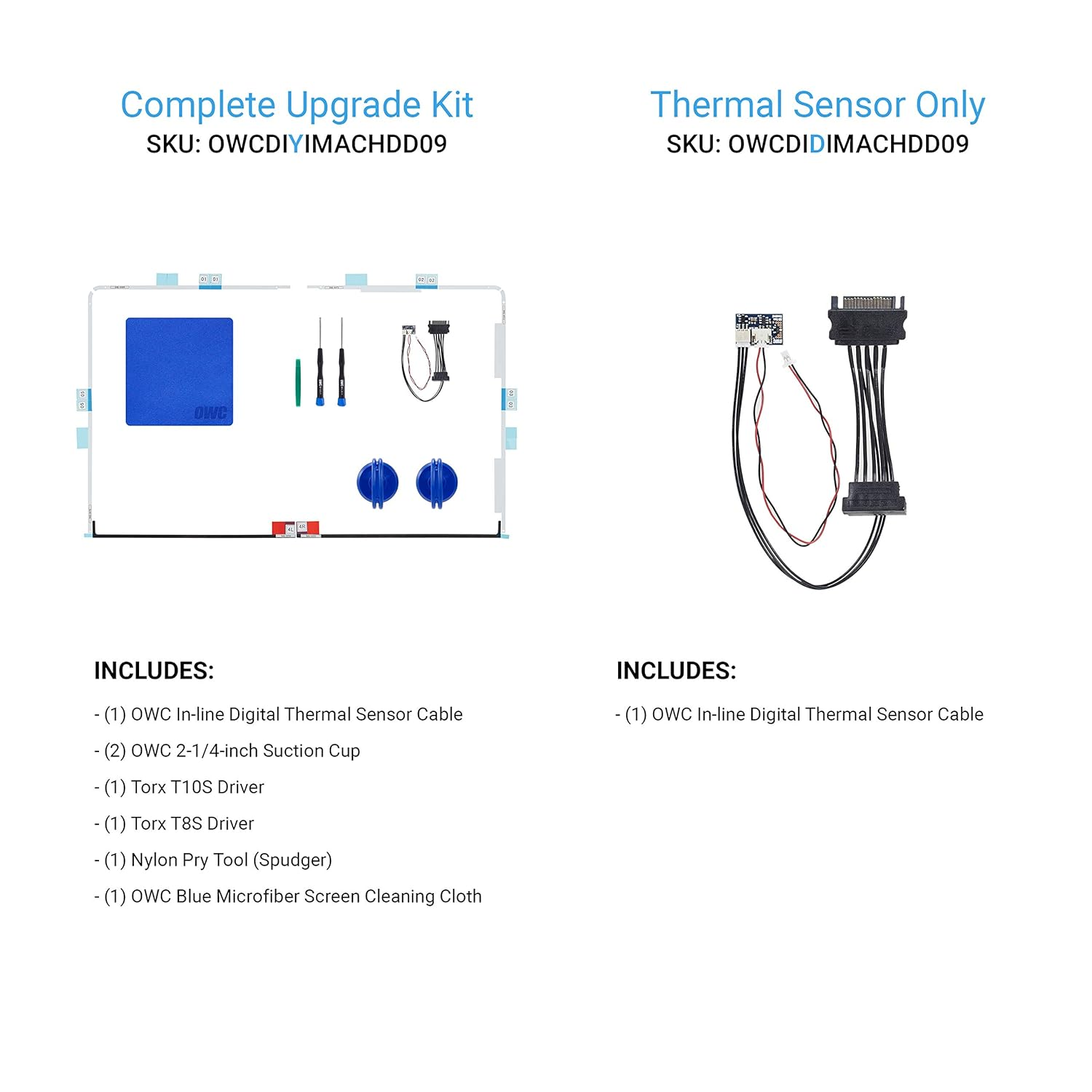 OWC In-Line Digital Thermal Sensor HDD Upgrade Cable and Install Tools for Imac 2009-2010 image number 2