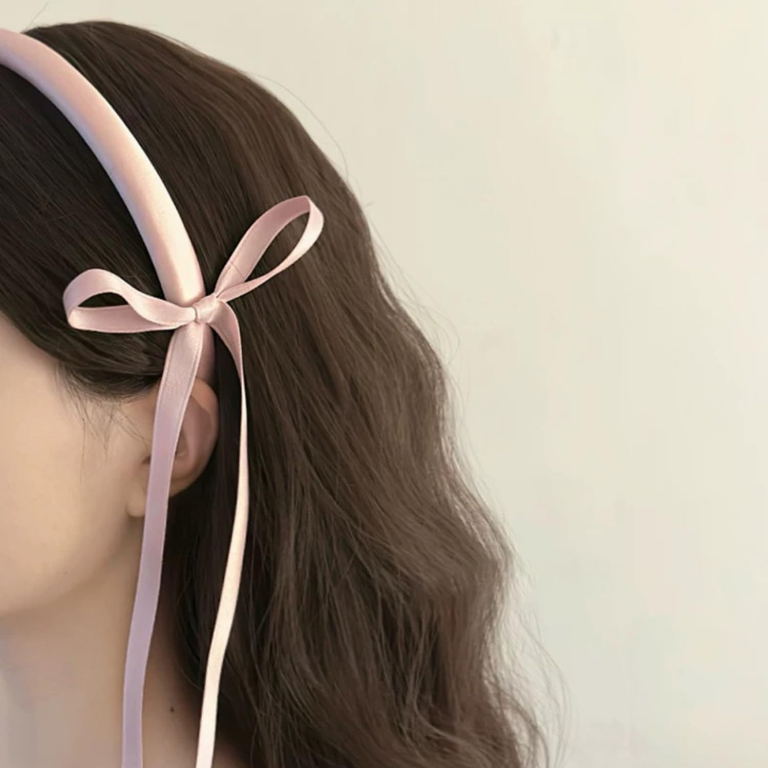 Headband, Hair Accessories for Women, Girls, Bride, Fashion Flower Girl Headbands, Hair Band Headpiece with Tassels (Pink) image number 5