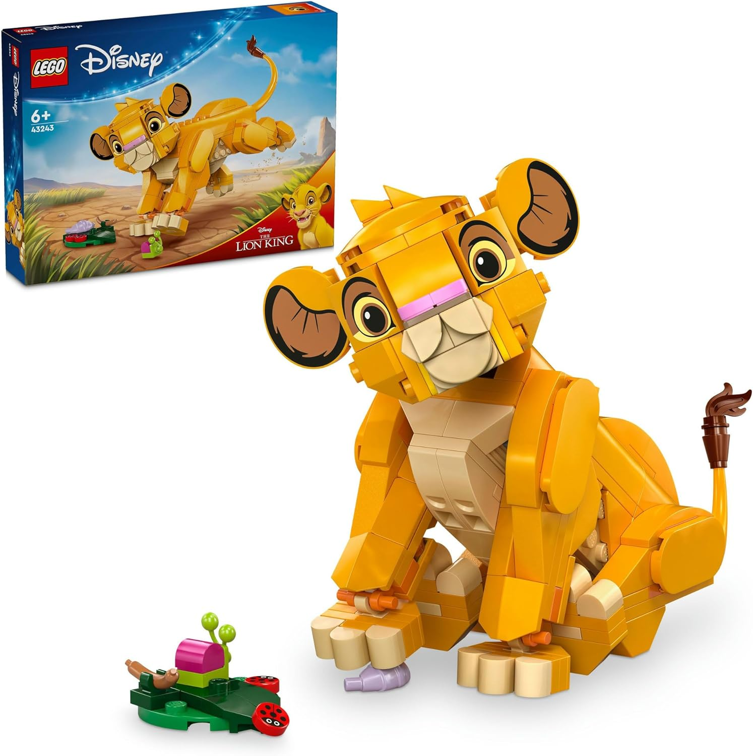 LEGO ǀ Disney Simba the Lion King Cub Animal Figure, Building & Construction Kids Toy with Posable Features, Movie Memorabilia Building Set for 6 Year Old Girls, Boys & Fans 43243 image number 3