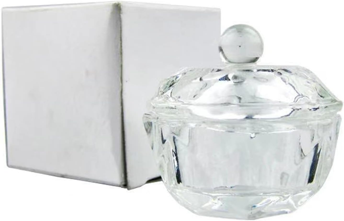 Acrylic Liquid Powder Dappen Dish Bowl with Lid Crystal Glass Cup Nail Art Tool for Manicure Care Nail Treatment ALKOY