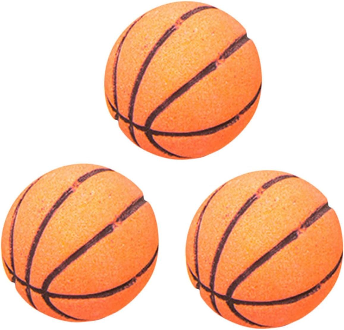 3Pcs Natural Sea Salt Bath Balls Basketball Bath Bomb for Boys and Girls image number 2