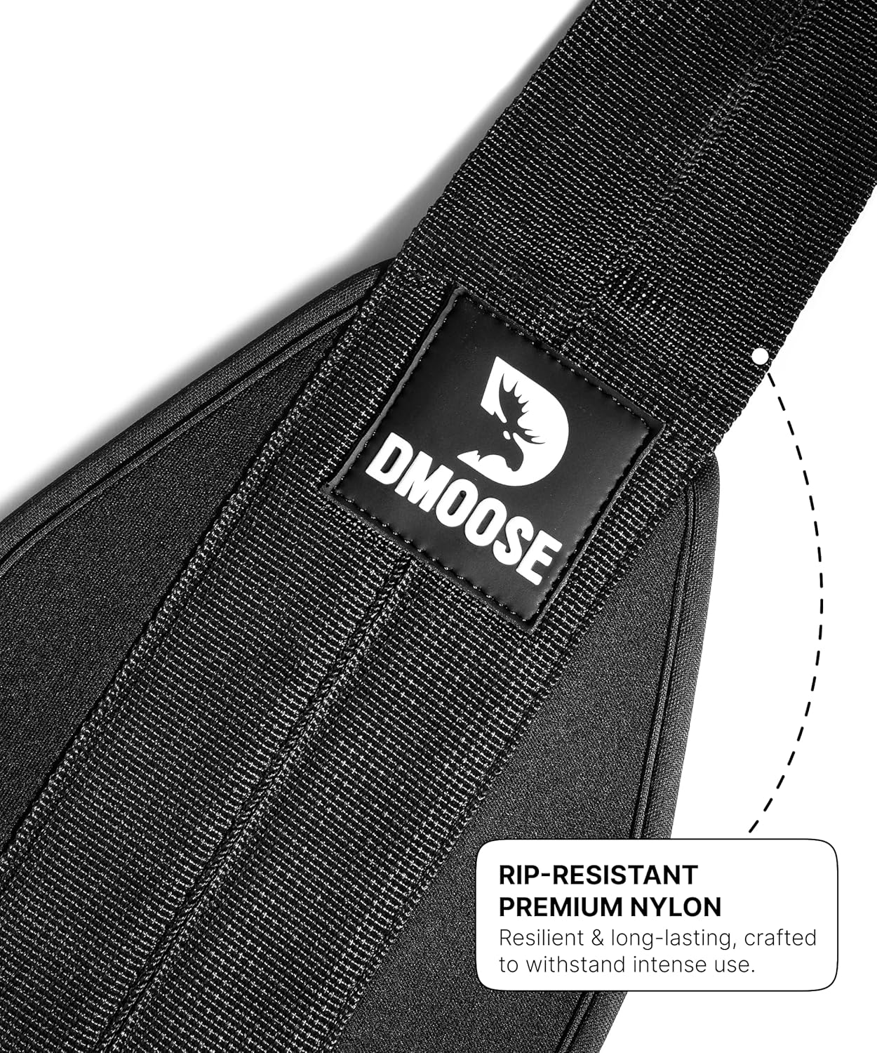 Dmoose Fitness Hanging Ab Straps for Pull up Bar & Core Strength Training - Thick Padded Arm Strap for Ab Swing with 2 Rust-Resistant Carabiners - Pull up Straps for Ab Workouts at Home and Gym - .Gray image number 3