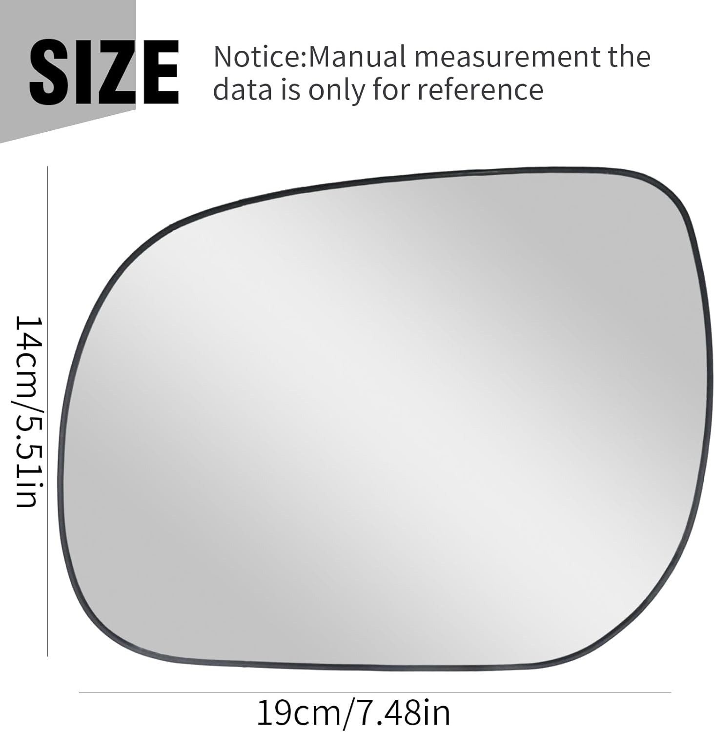 SYOWADA Left Passenger Side Mirror Glass, Replacement for Toyota RAV 4 RAV4 2006 2007 2008 2009 2010 2011 2012 image number 1