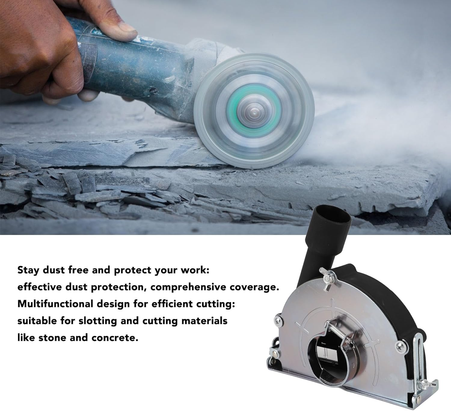 Angle Grinder Dust Shroud, Angle Grinder Dust Cover Dust Collector Attachment for 100 to 135Mm, Surface Grinding Dust Shroud for Angle Grinder, Angle Grinder Attachments image number 1
