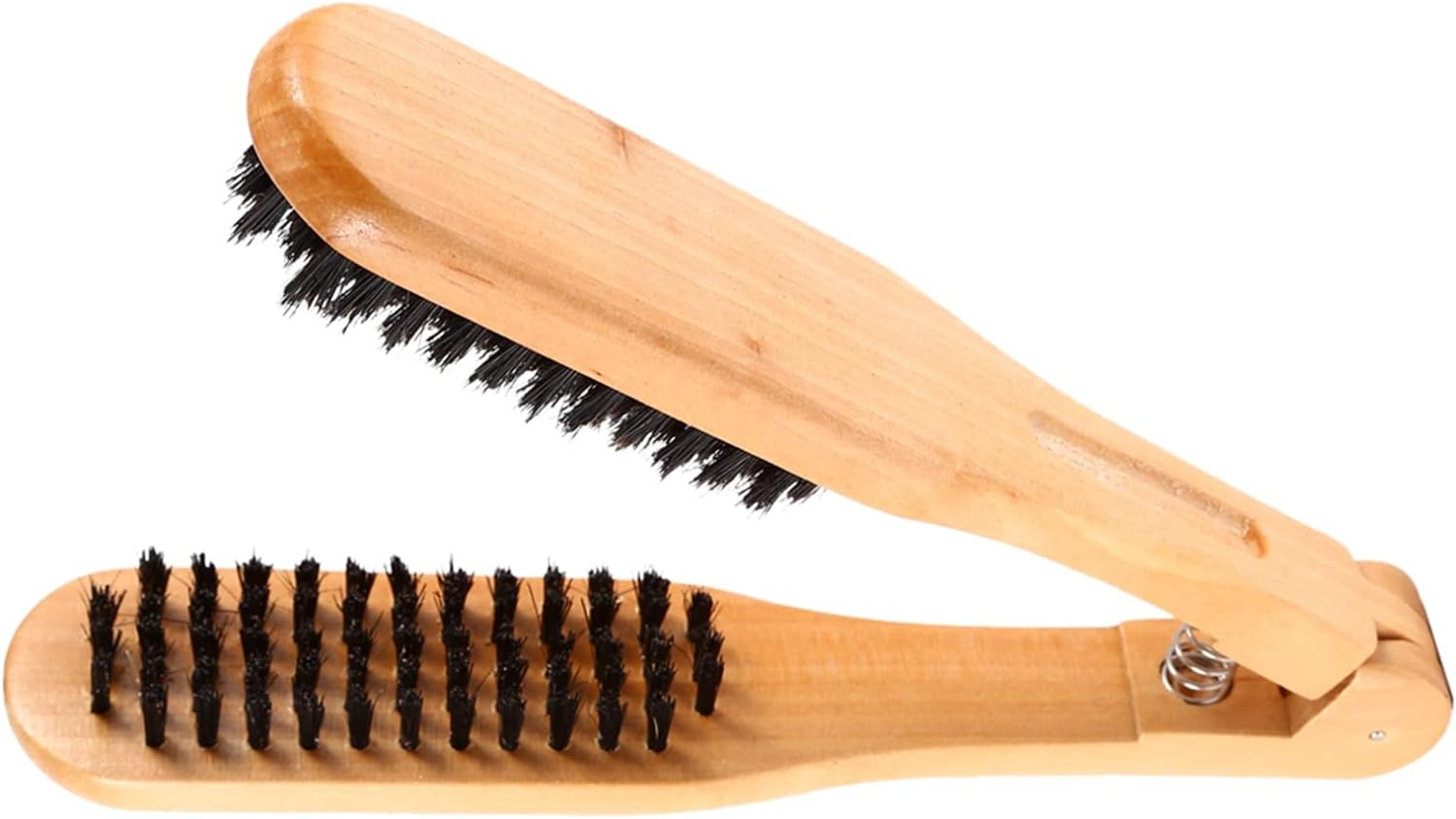 Alvinlite Double Sided Boar Bristle Hair Straightener Brush Comb, Wooden Handle, anti Static, Suitable for Straight Hair, Professionals & Personal Use