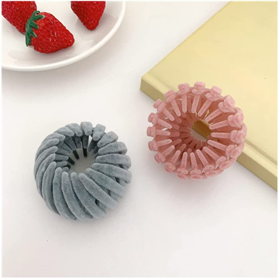 5 Pcs Birds Nest Hair Clip,Ponytail Hairpin Curling Iron,Bird Nest Shaped Hair Clips Hair Claw Clamps Bun Makers Expandable Ponytail Holder Hair Accessories for Women and Girls image number 2