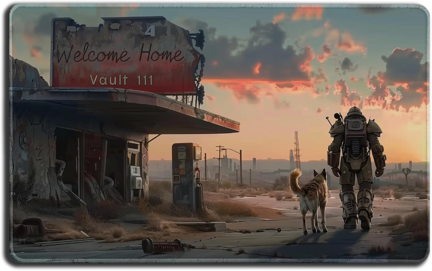 Welcome Home Vault 111 Custom Art Card Game Playmat - Compatible with Mtg'S Fallout Commander Decks - for Commander and Other Trading Card Games image number 1