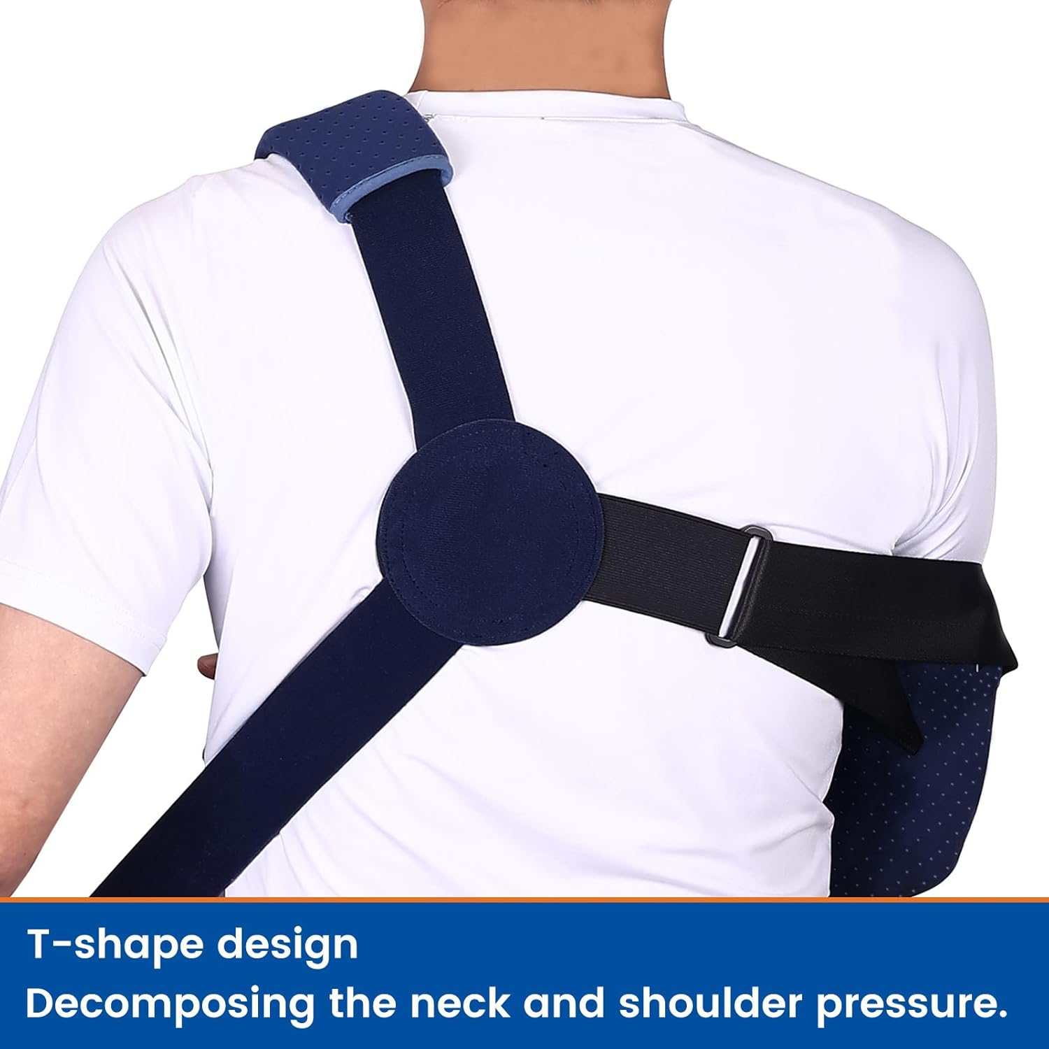 Willcom Arm Sling for Shoulder Injury with Waist Strap - Immobilizer Brace Support for Sleeping, Rotator Cuff Surgery (Comfort Version, Left, Large, 40-51 Inch)