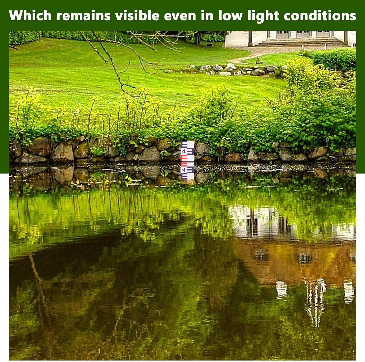 Jojofuny Reflective Water Level Sticker Self-Adhesive Gauge Measuring Decal Depth Scale for Accurate Tide Observation and Water Shortage Reminder image number 6