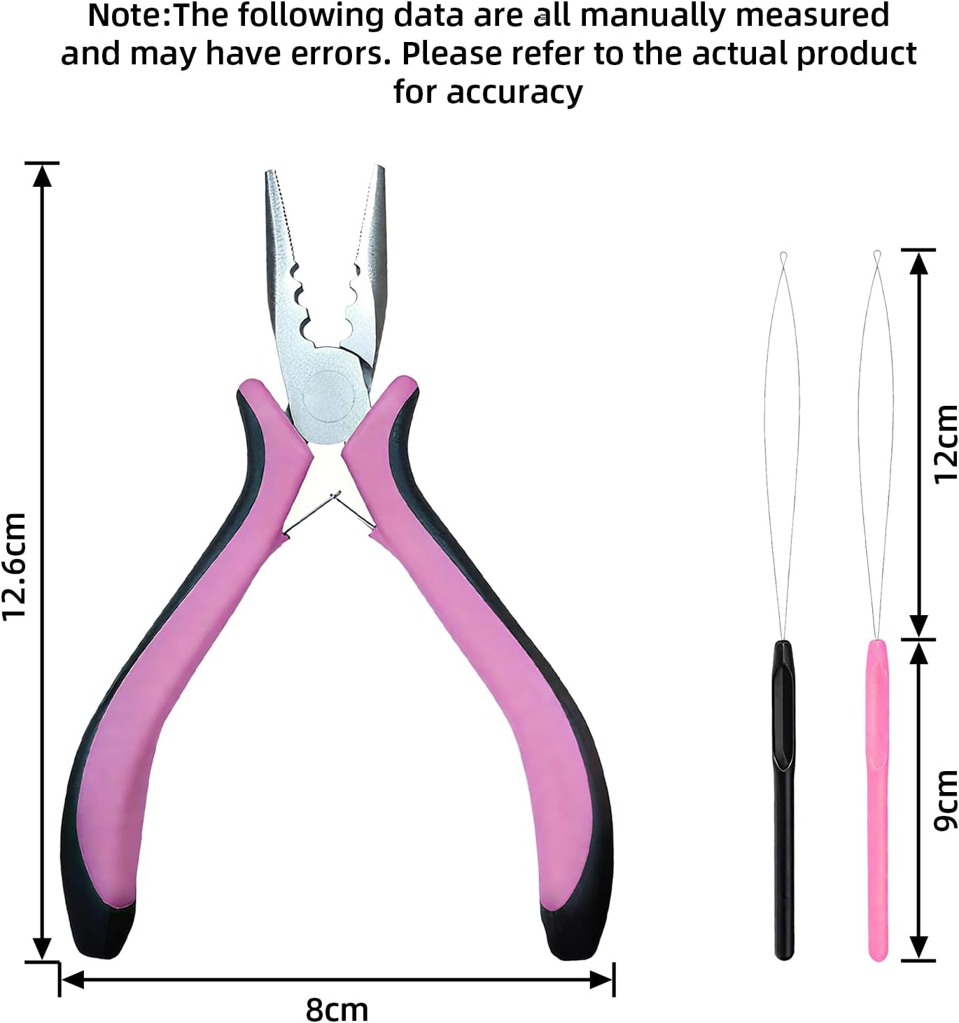 Hzqzaoan Hair Extension Pliers for Removal &ndash; Professional Hair Extensions Kit Tools with Loop Threader for Micro Rings & Nano Beads | 3-Hole Hair Extension Pliers, Hair Tools for Stylists image number 5