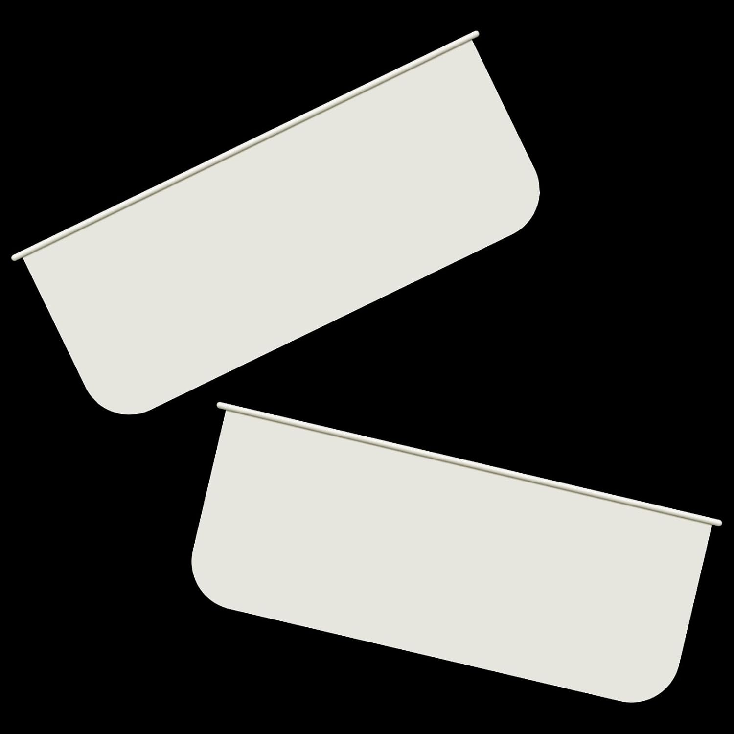 Maasechs 2 Pcs RV Damper Replacement RV Exhaust Vent Cover Exterior Range Stove Vent Cover outside Damper for Camper Trailer Motorhome, White image number 1