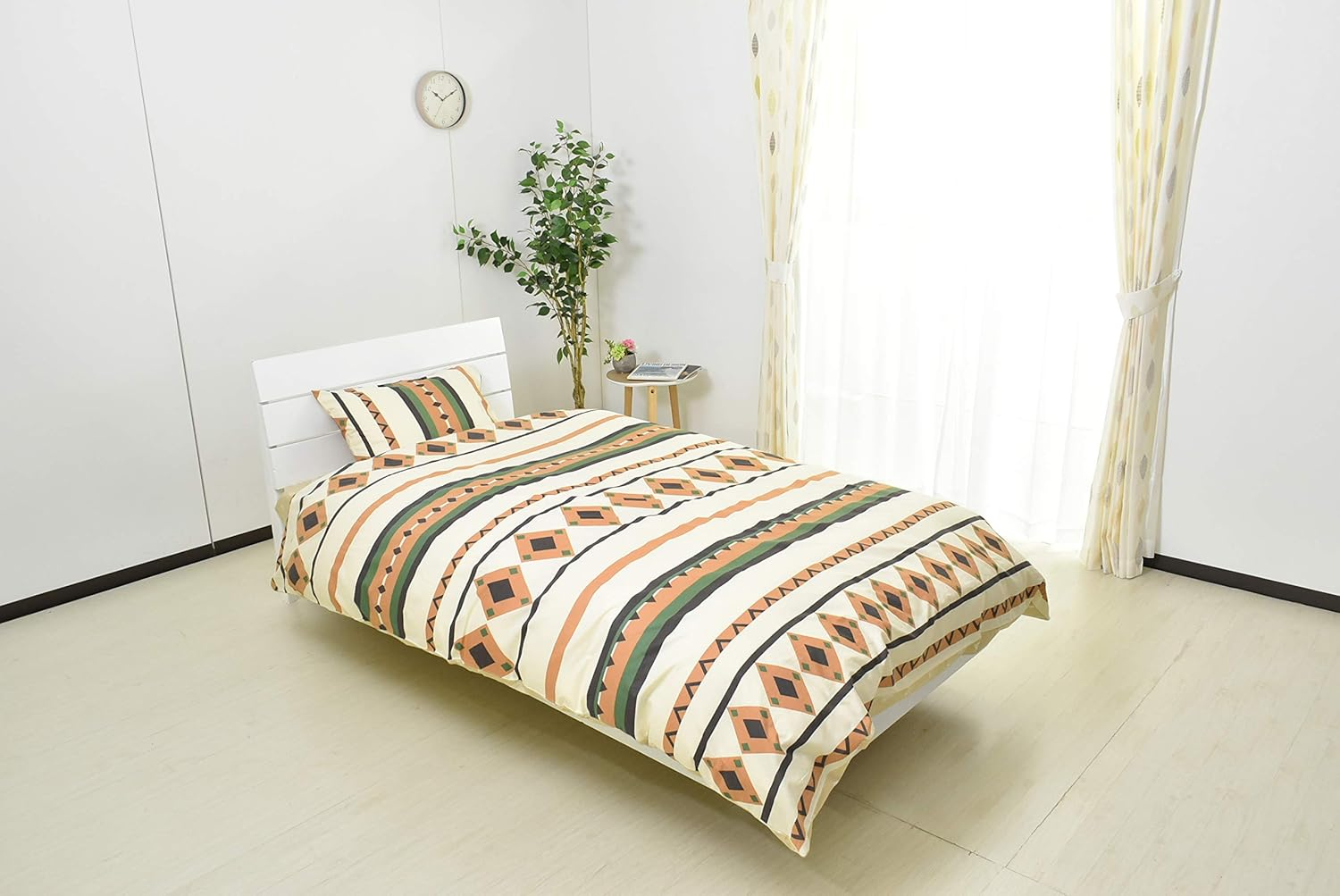 Oshin OS-AM1177 Bedding Cover Set, Blue, Throw 59.1 X 82.7 Inches (150 X 210 Cm), Bed 39.4 X 78.7 X 9.8 Inches (100 X 200 X 25 Cm), Pillow Case 17.3