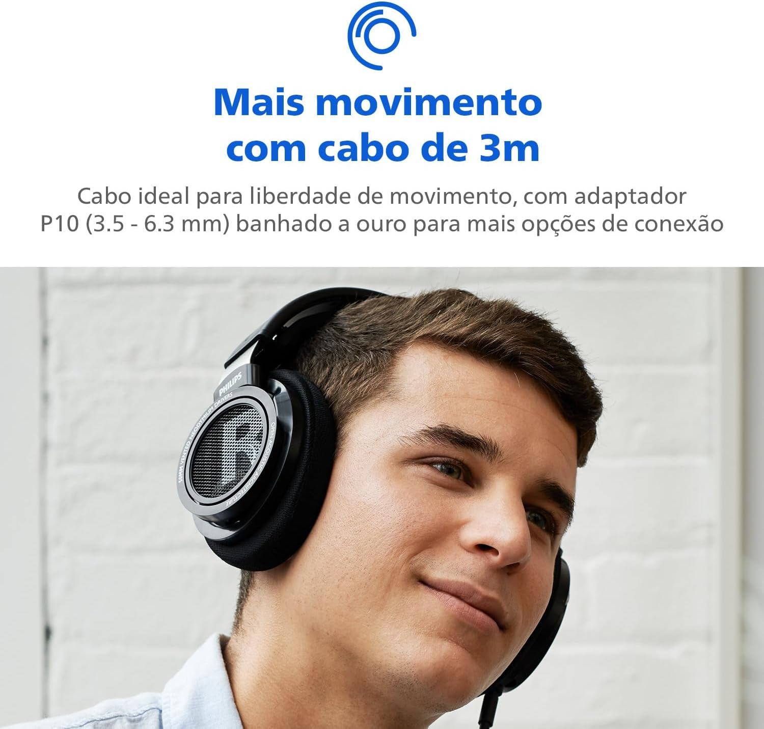 Philips SHP9500 Hifi Precision Stereo Over-Ear Headphones (Black) image number 5