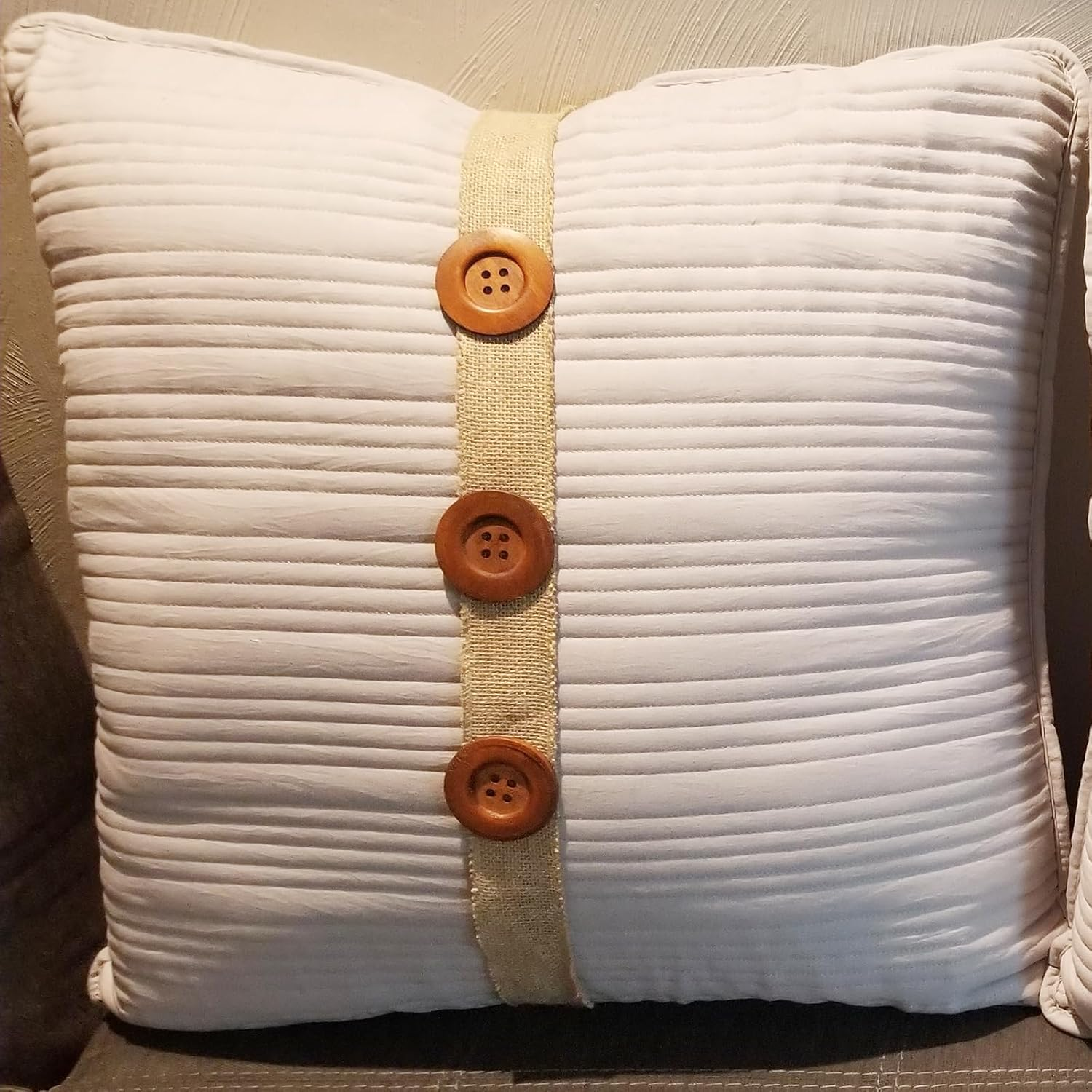 Chenkou Craft 20Pcs Large Size 60MM Brown round Wood Buttons 4 Holes Craft Sewing Button image number 4