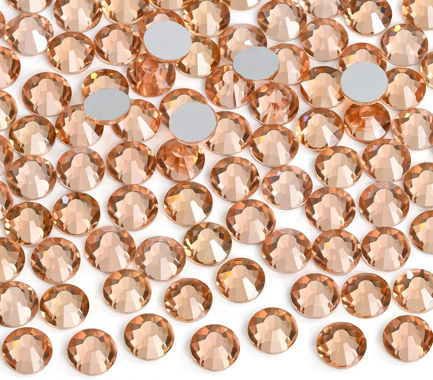 Jollin 1440Pcs Glue Fix Crystal Flatback Rhinestones Glass Diamantes Gems for Crafting Nail Art Crafts Decorations Clothes Shoes 4.8Mm (Ss20, Crystal AB)