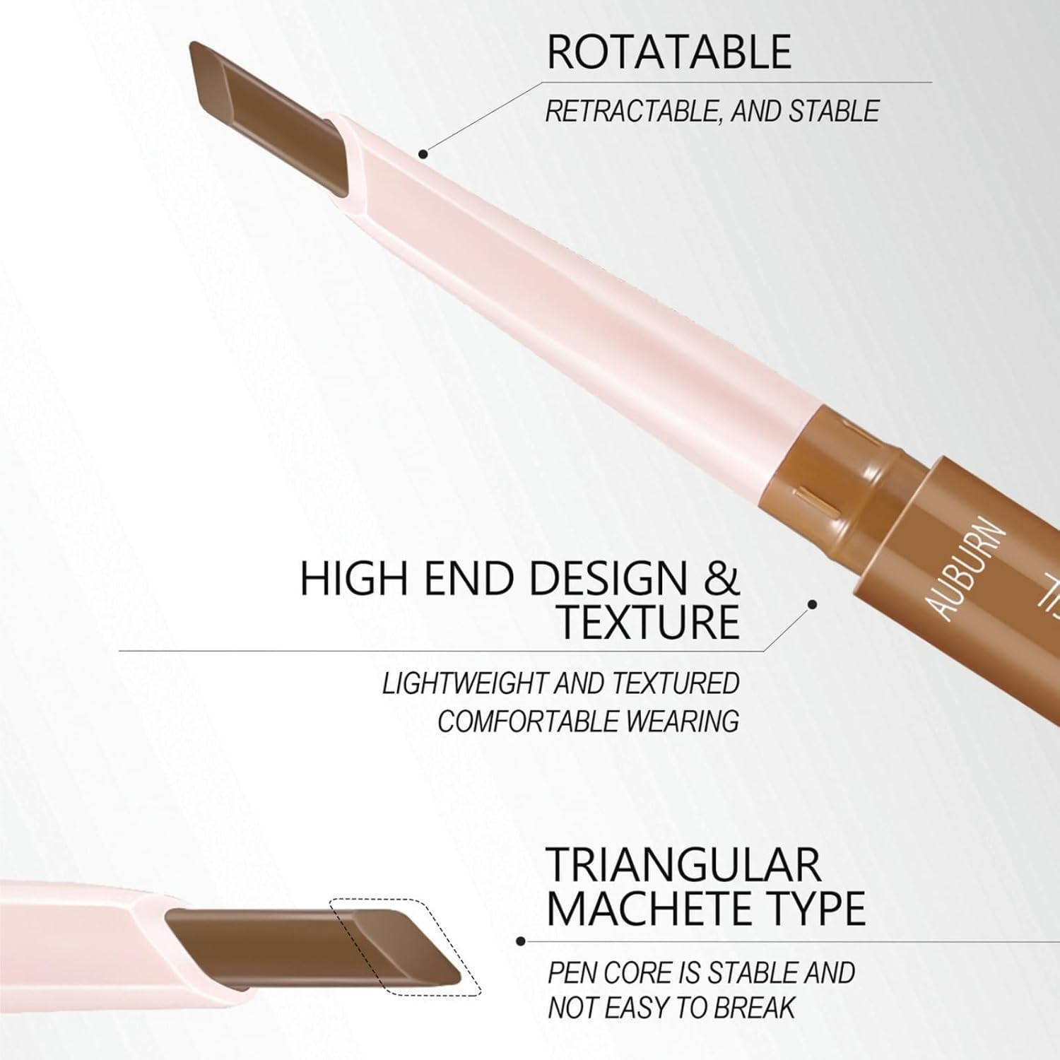 Okerker Brown Dual-Ended Eyebrow Pencil - Waterproof, Smudge-Proof Brow Liner with High Pigment, Smooth Glide Formula, Built-In Sharpener#06 image number 3