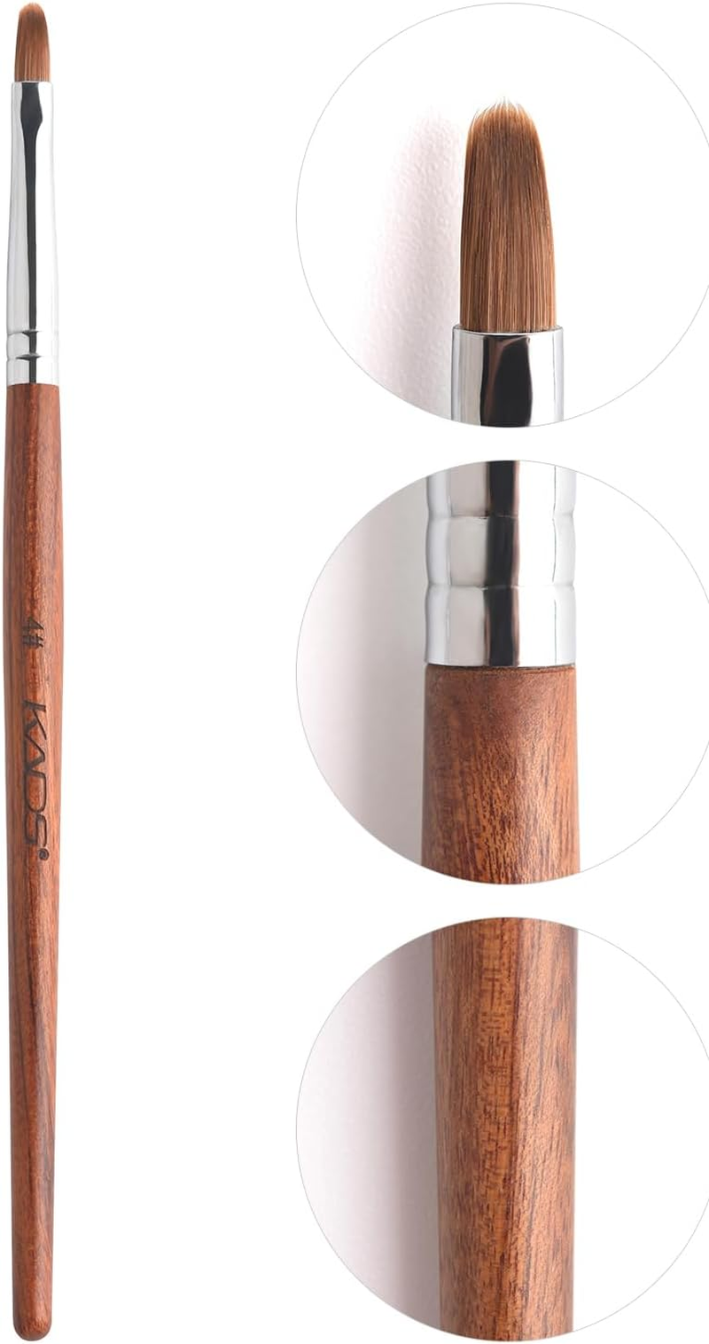 KADS Kolinsky Sable Acrylic Nail Art Brush Red Wood Pen Nail Brush for Nail Art Manicure Tool (18#) image number 3