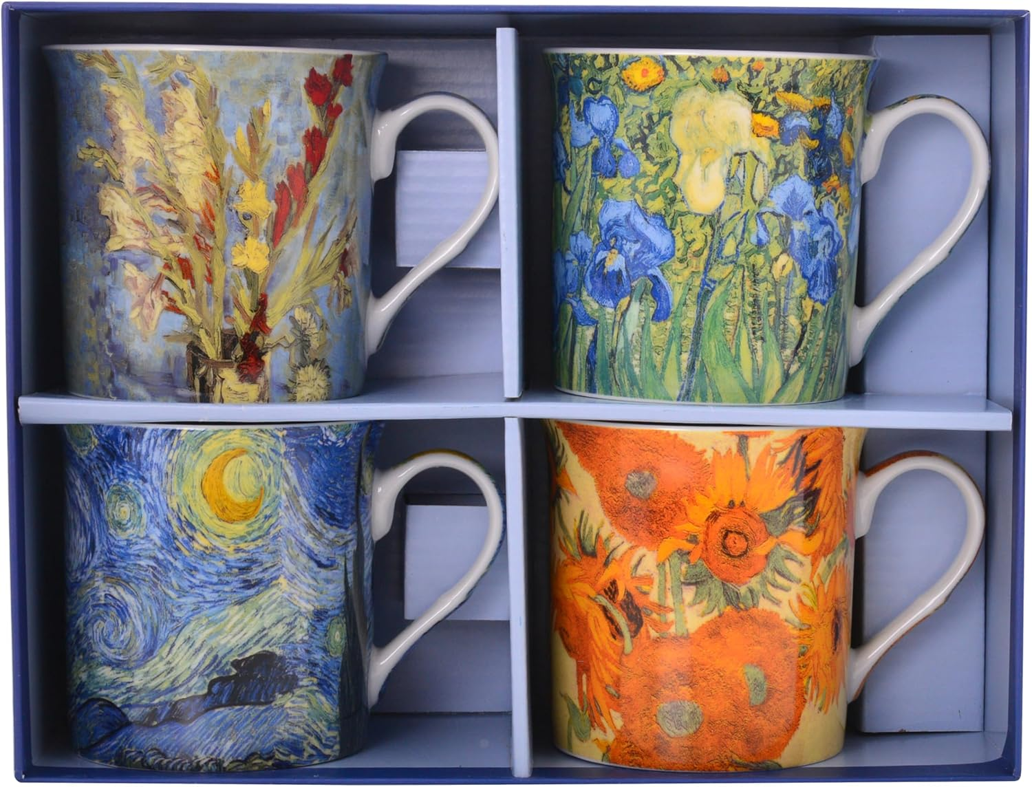 Gibson Gifts Vincent Van Gogh Fine China Mug Set of 4 - Featuring 4 Iconic Van Gogh Paintings image number 1