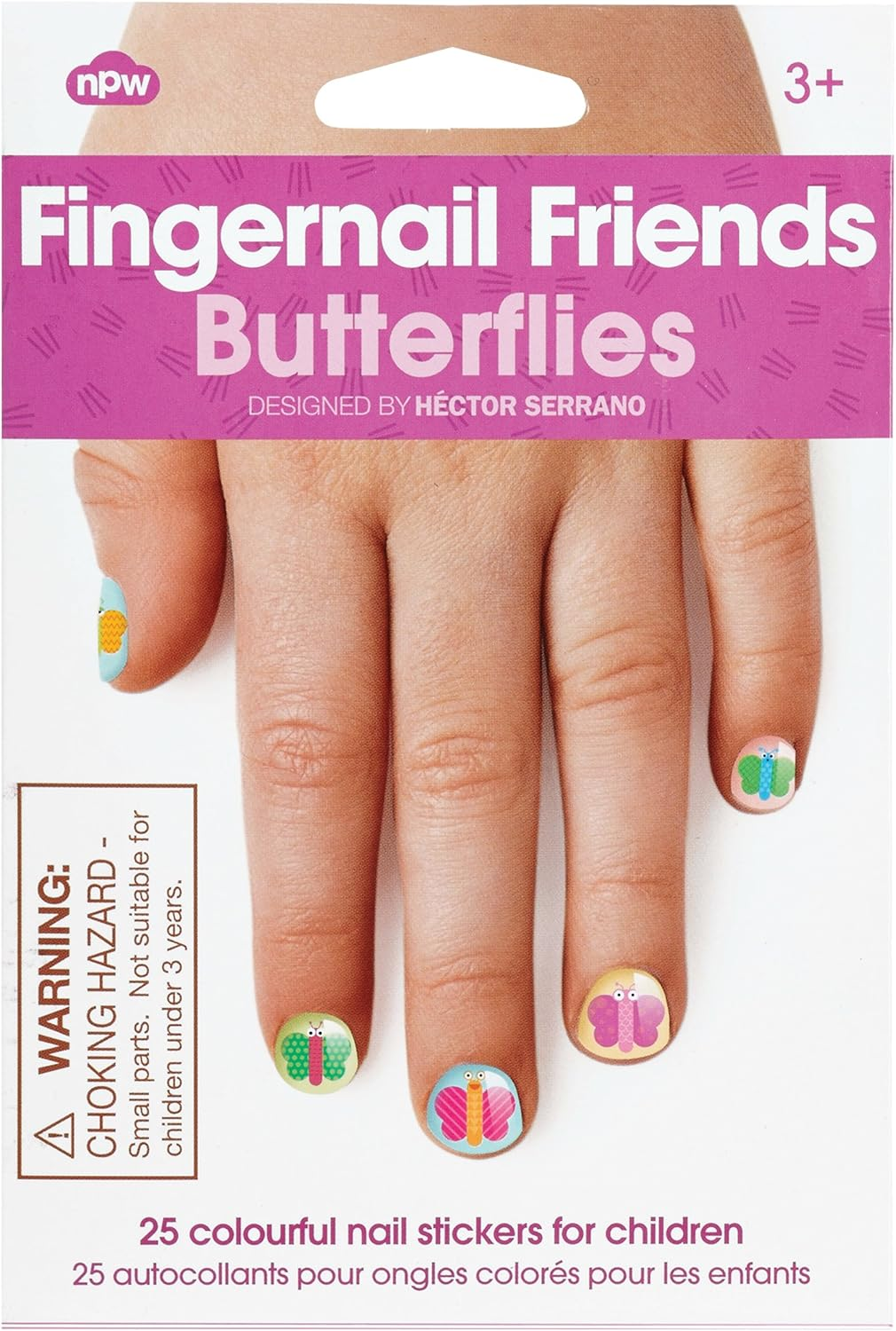 NPW-USA Scratch & Sniff Fruits Fingernail Friends Nail Stickers (25 Count)