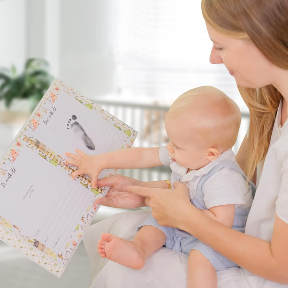 Baby Footprint Handprint Pet Paw Print Kit with 4 Ink Pads and 8 Imprint Cards, Baby Footprint Handprint Pet Paw Print Kit,Inkless Hand and Footprint Kit,Footprint and Handprint Pet Paw Print Ink Kits image number 5