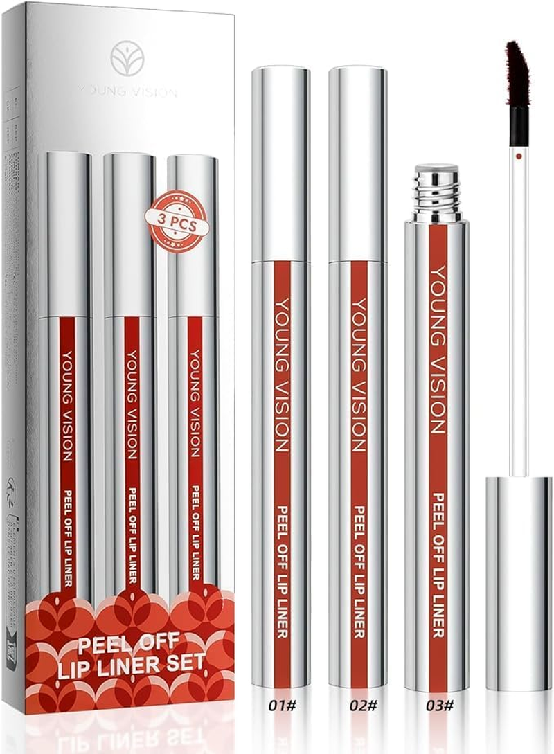 Peel off Lip Liner Stain Set | Matte Waterproof & Tattoo-Effect Formula | Nude Matte Shades for Women & Girls | Long-Lasting Lip Tint with Precise Definition | Giftable Lip Contour Kit(3Pcs) image number 3